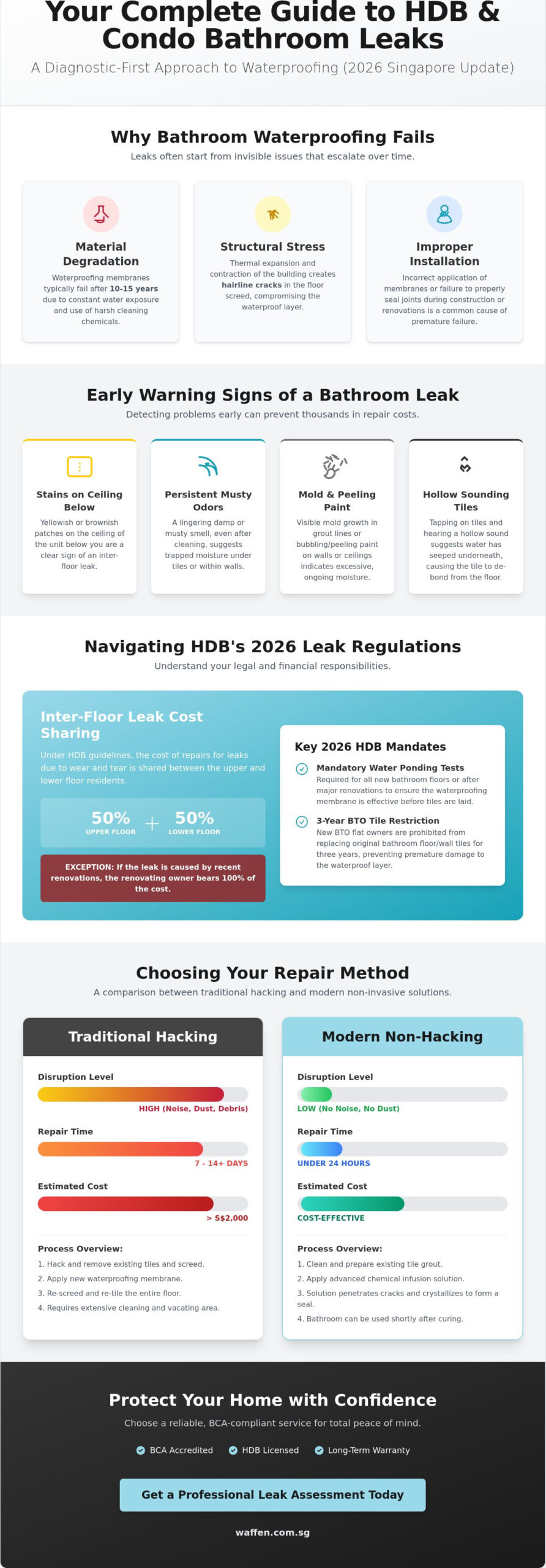 Bathroom Waterproofing Singapore: The Ultimate 2026 Homeowner’s Guide
