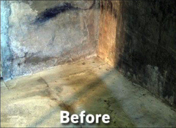 Surface before Waffen waterproofing